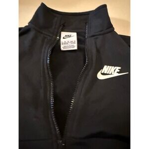 Nike Kids 4t Jacket Full Zip Black White Swoosh Logo Athletic Size XS